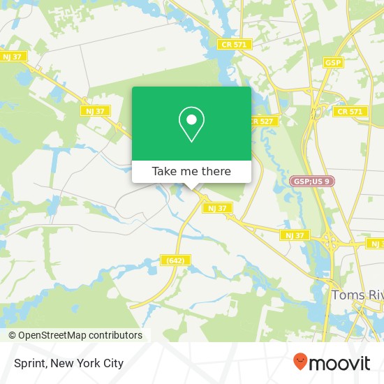 Mapa de Sprint, 941 RT-37 W