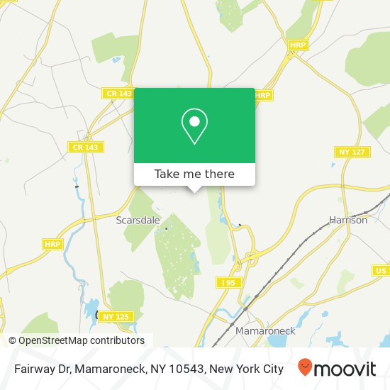 Mapa de Fairway Dr, Mamaroneck, NY 10543