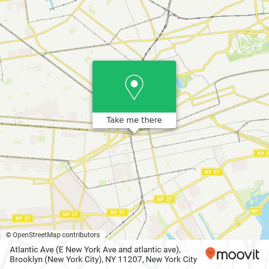 Mapa de Atlantic Ave (E New York Ave and atlantic ave), Brooklyn (New York City), NY 11207