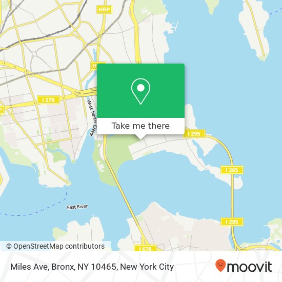 Mapa de Miles Ave, Bronx, NY 10465