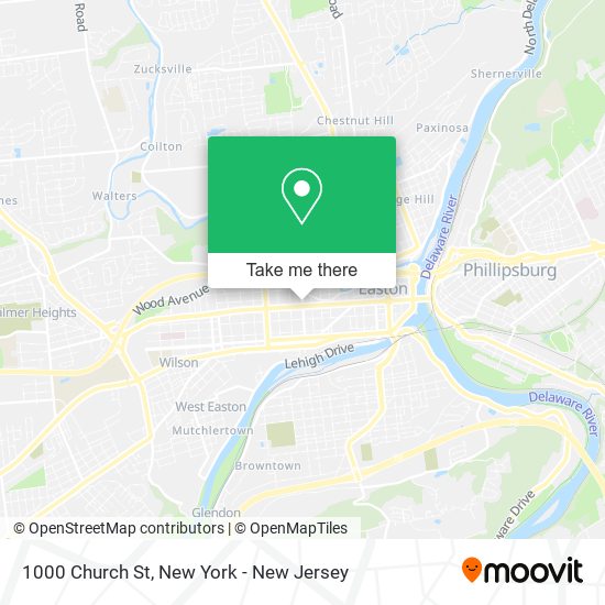 1000 Church St map