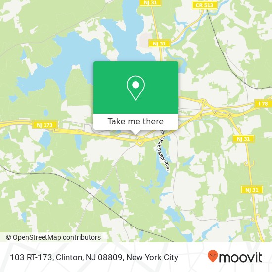 Mapa de 103 RT-173, Clinton, NJ 08809