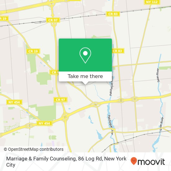 Mapa de Marriage & Family Counseling, 86 Log Rd