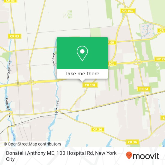 Mapa de Donatelli Anthony MD, 100 Hospital Rd
