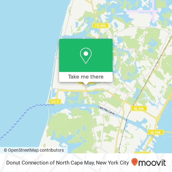 Mapa de Donut Connection of North Cape May, 3850 Bayshore Rd