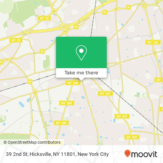 Mapa de 39 2nd St, Hicksville, NY 11801