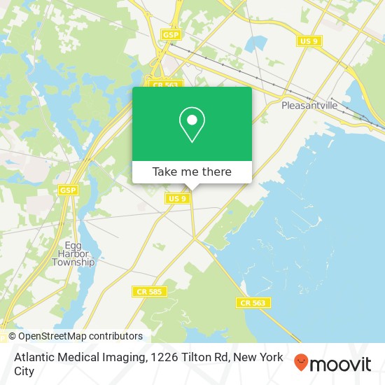 Mapa de Atlantic Medical Imaging, 1226 Tilton Rd