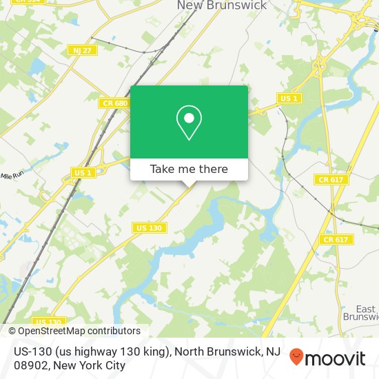 US-130 (us highway 130 king), North Brunswick, NJ 08902 map