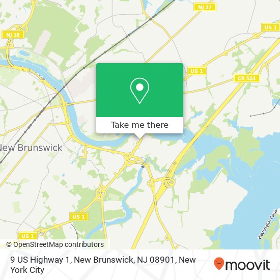 9 US Highway 1, New Brunswick, NJ 08901 map