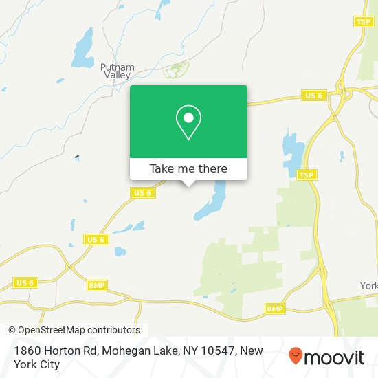 Mapa de 1860 Horton Rd, Mohegan Lake, NY 10547