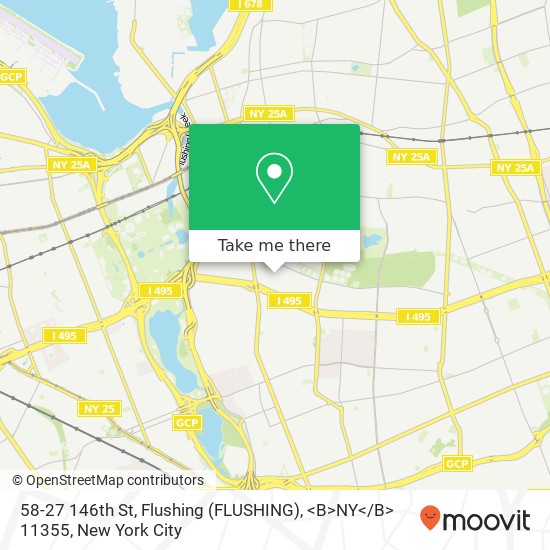 Mapa de 58-27 146th St, Flushing (FLUSHING), <B>NY< / B> 11355