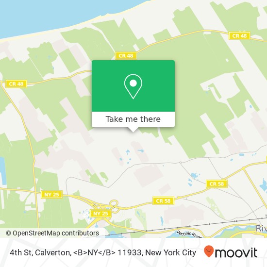 Mapa de 4th St, Calverton, <B>NY< / B> 11933