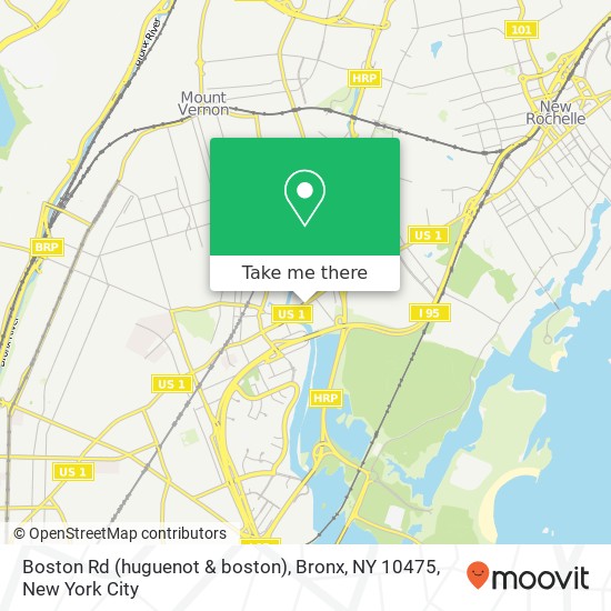 Mapa de Boston Rd (huguenot & boston), Bronx, NY 10475