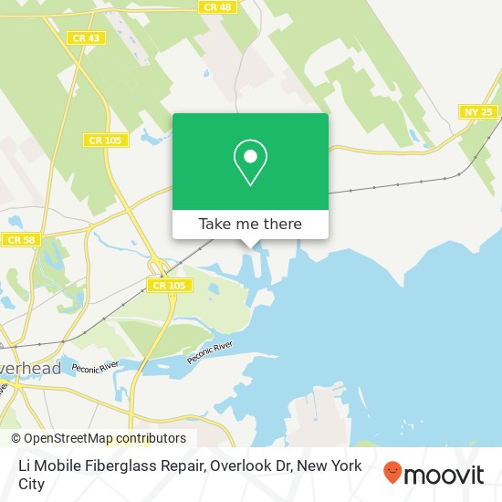 Li Mobile Fiberglass Repair, Overlook Dr map