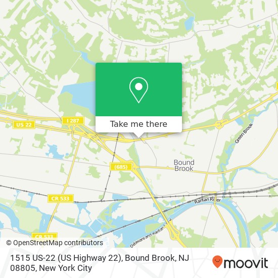 1515 US-22 (US Highway 22), Bound Brook, NJ 08805 map