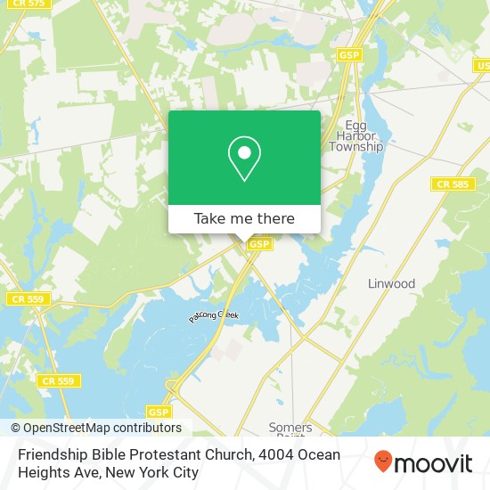 Friendship Bible Protestant Church, 4004 Ocean Heights Ave map