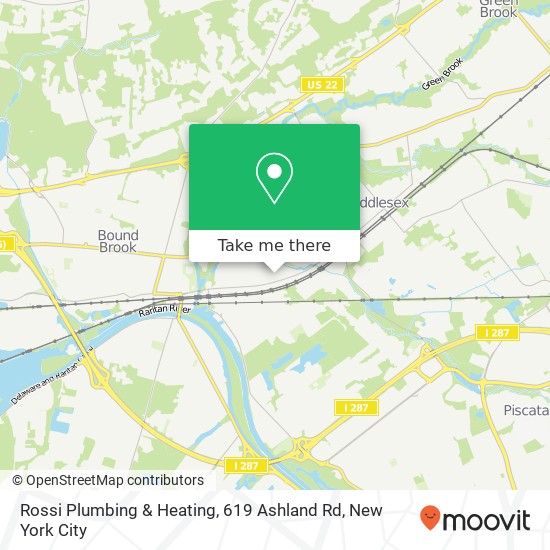 Mapa de Rossi Plumbing & Heating, 619 Ashland Rd