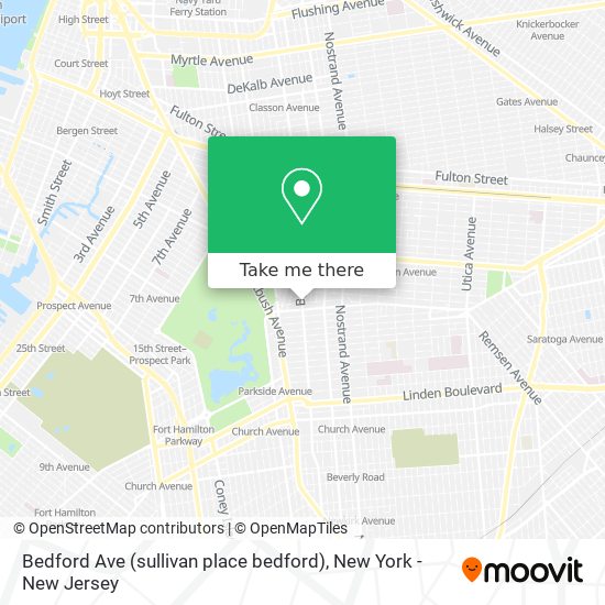 Mapa de Bedford Ave (sullivan place bedford)