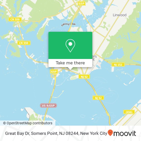 Great Bay Dr, Somers Point, NJ 08244 map