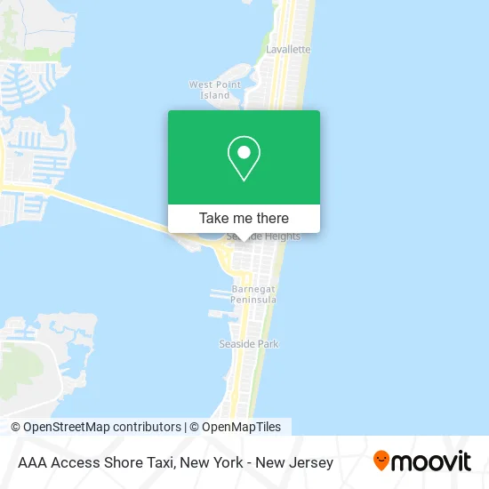 AAA Access Shore Taxi map
