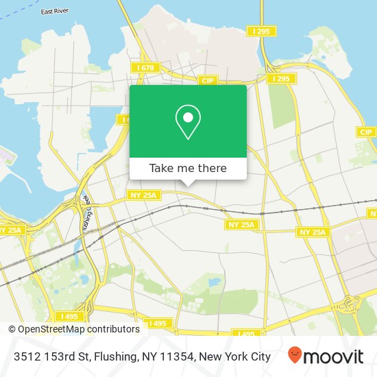 Mapa de 3512 153rd St, Flushing, NY 11354