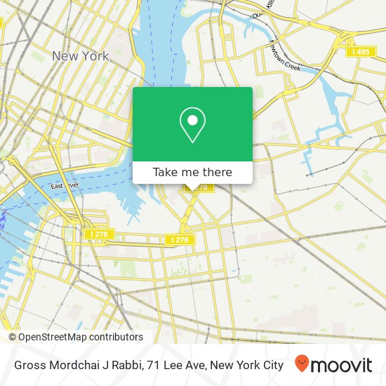 Gross Mordchai J Rabbi, 71 Lee Ave map