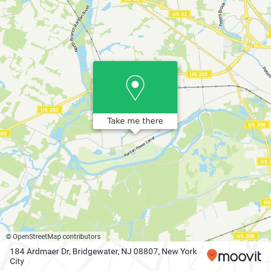 184 Ardmaer Dr, Bridgewater, NJ 08807 map