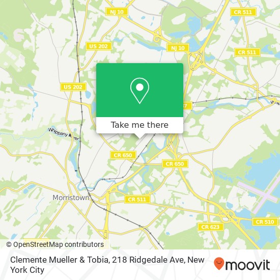 Mapa de Clemente Mueller & Tobia, 218 Ridgedale Ave