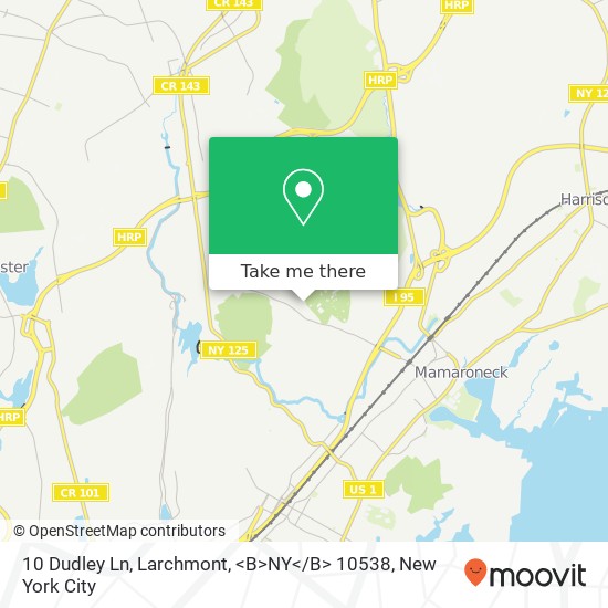 Mapa de 10 Dudley Ln, Larchmont, <B>NY< / B> 10538