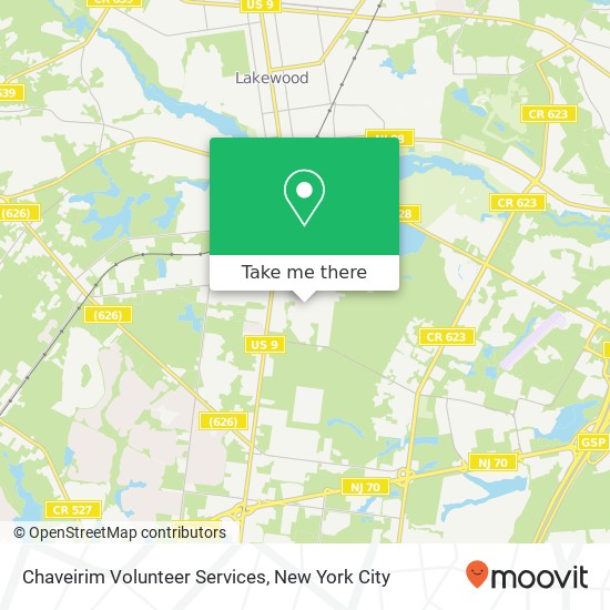 Mapa de Chaveirim Volunteer Services