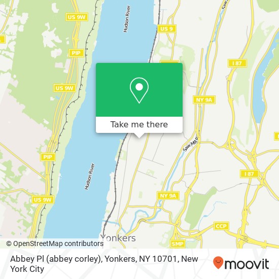 Mapa de Abbey Pl (abbey corley), Yonkers, NY 10701