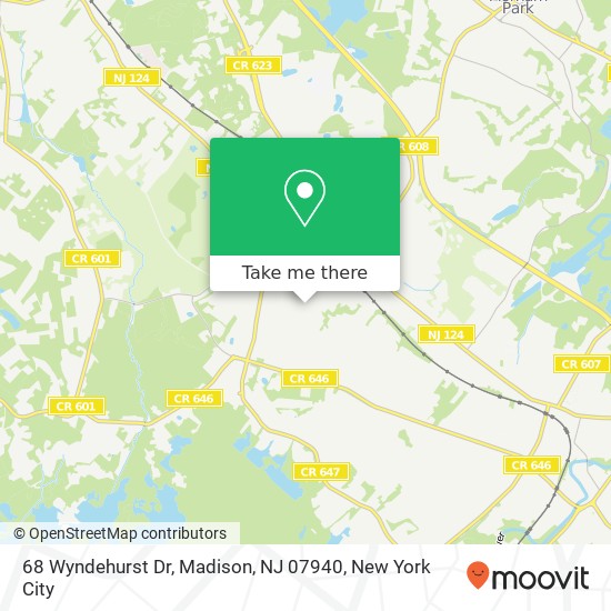 68 Wyndehurst Dr, Madison, NJ 07940 map