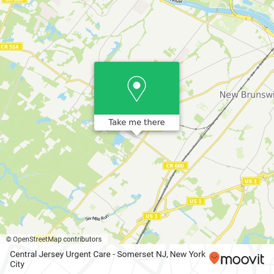 Mapa de Central Jersey Urgent Care - Somerset NJ, 84 Veronica Ave