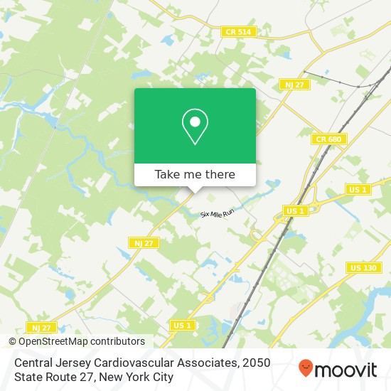 Mapa de Central Jersey Cardiovascular Associates, 2050 State Route 27
