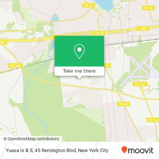 Mapa de Yuasa Is & S, 45 Remington Blvd