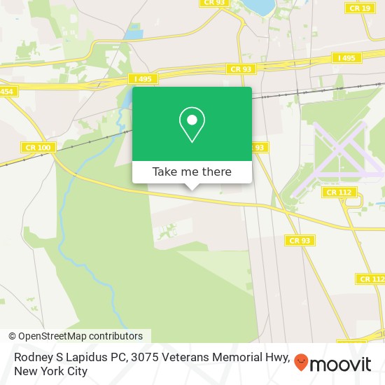 Rodney S Lapidus PC, 3075 Veterans Memorial Hwy map