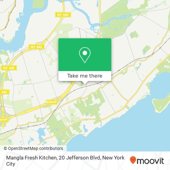 Mapa de Mangla Fresh Kitchen, 20 Jefferson Blvd