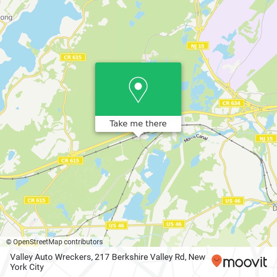 Mapa de Valley Auto Wreckers, 217 Berkshire Valley Rd