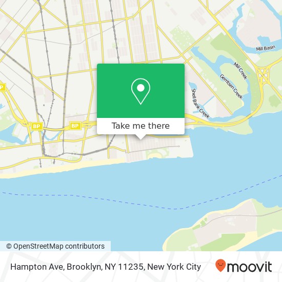 Mapa de Hampton Ave, Brooklyn, NY 11235