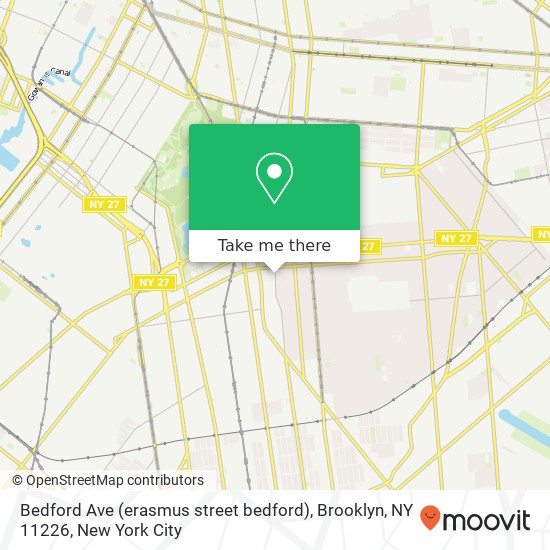 Bedford Ave (erasmus street bedford), Brooklyn, NY 11226 map