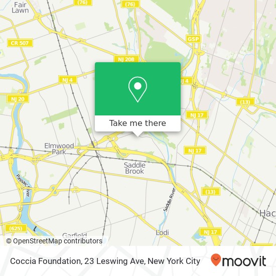 Mapa de Coccia Foundation, 23 Leswing Ave