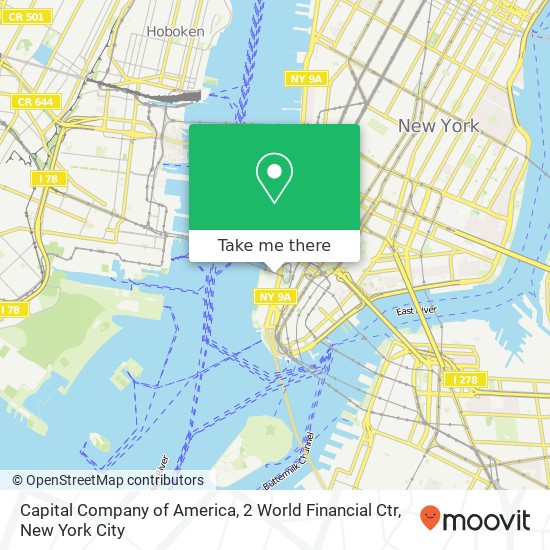 Capital Company of America, 2 World Financial Ctr map