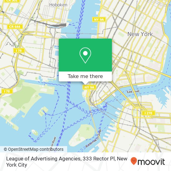 League of Advertising Agencies, 333 Rector Pl map