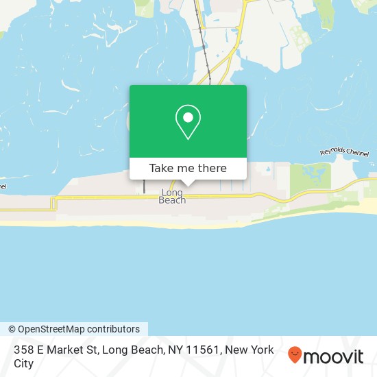 Mapa de 358 E Market St, Long Beach, NY 11561