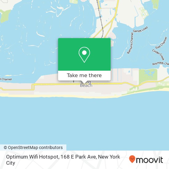 Mapa de Optimum Wifi Hotspot, 168 E Park Ave