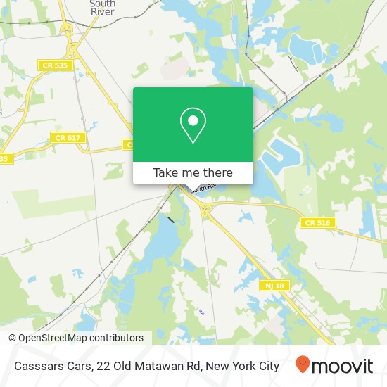 Mapa de Casssars Cars, 22 Old Matawan Rd