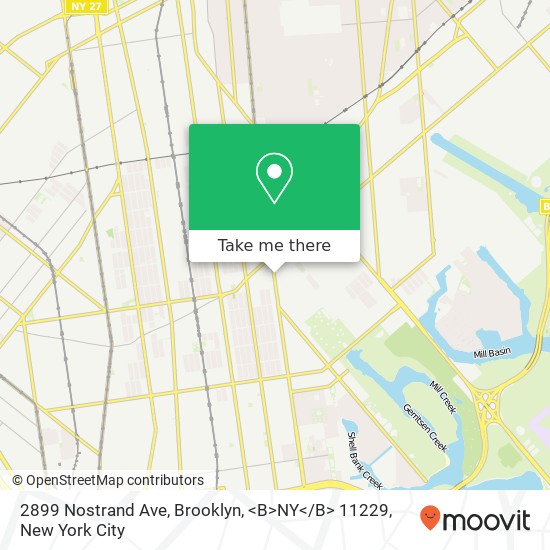 2899 Nostrand Ave, Brooklyn, <B>NY< / B> 11229 map