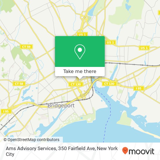 Mapa de Ams Advisory Services, 350 Fairfield Ave