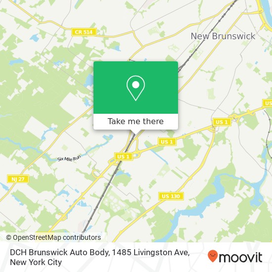 Mapa de DCH Brunswick Auto Body, 1485 Livingston Ave
