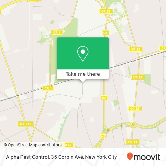 Mapa de Alpha Pest Control, 35 Corbin Ave